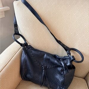 HOBO Shoulder Bag, soft black leather.